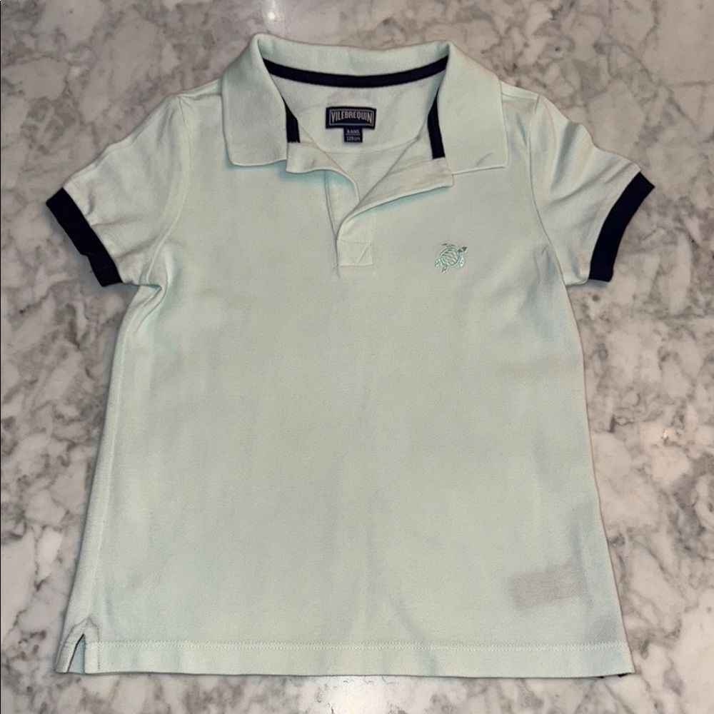 VILEBREQUIN BOYS MINT WITH NAVY POLO 8